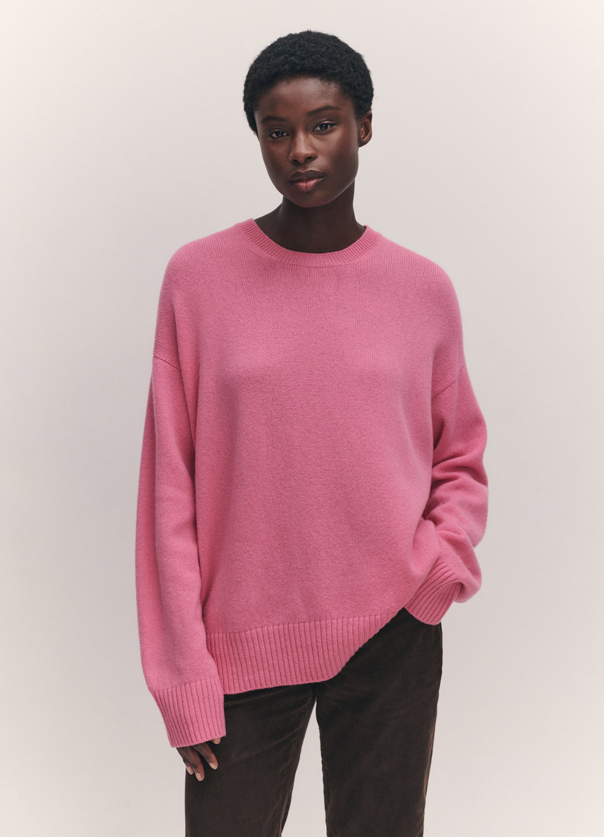 Innes Slouch Crewneck in Pink