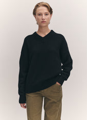 Balla Slouch V-Neck in Black