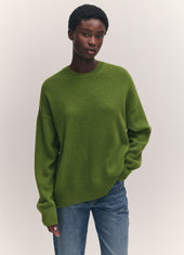 Innes Slouch Crewneck in Pickle Green
