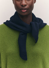 XL Cashmere Foulard in Navy