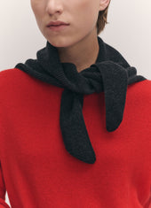 XL Cashmere Foulard in Charcoal