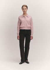 Edie Polo Shirt in Pale Pink