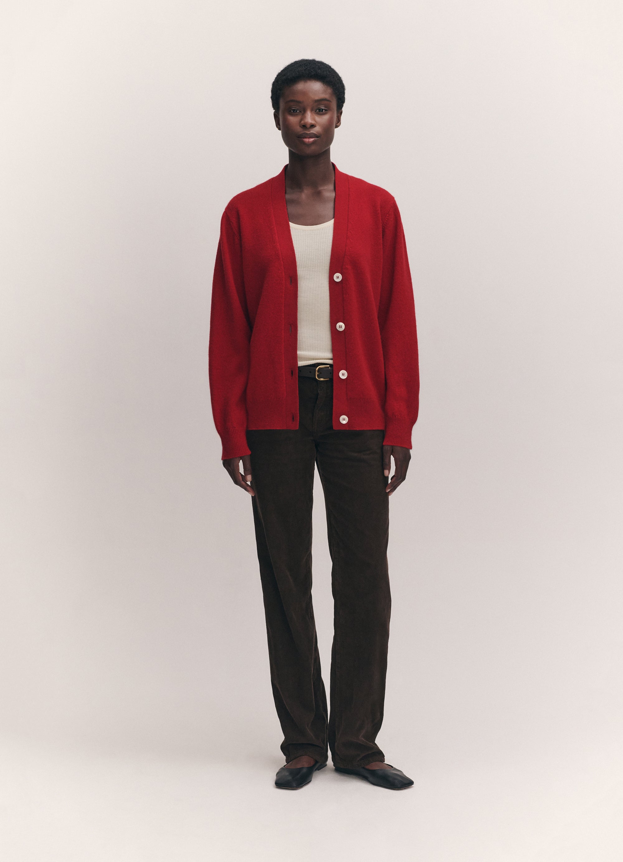 Ava Cardigan in Ruby Red