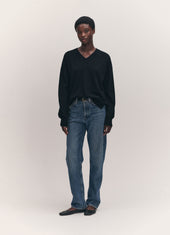 Tahra Cashmere V-Neck in Black