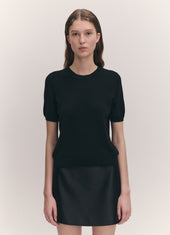 Emer Cashmere T-Shirt in Black