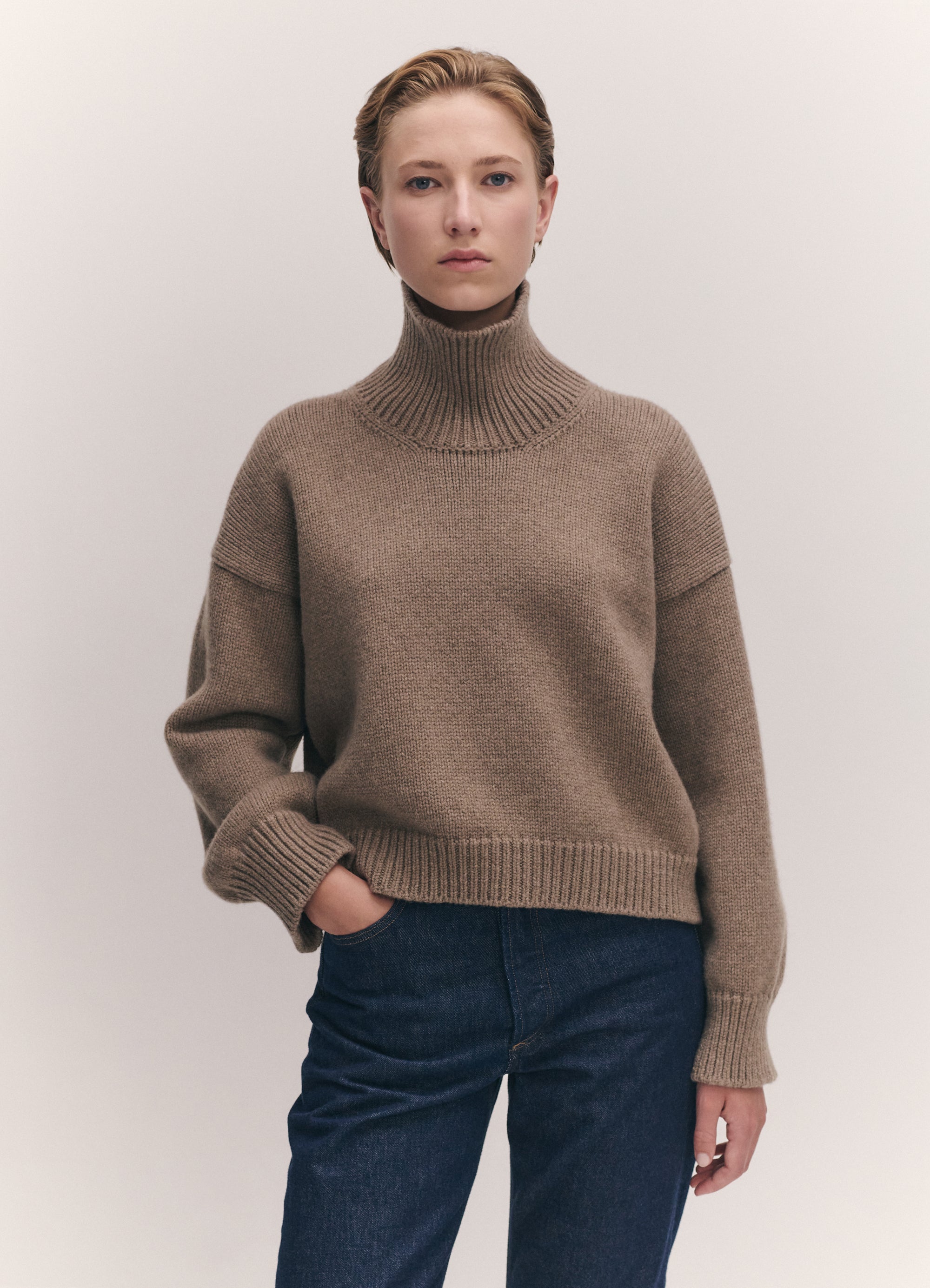 knuth marf wide sleeve high neck knit 美品 wide sleeve high neck knit/4color | KNUTH MARF