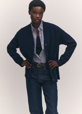 Maura V-neck Cardigan in Navy