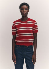 Wicklow Stripe T-Shirt in Red