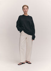Innes Slouch Crewneck in Charcoal