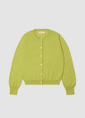 Enya Cashmere Cardigan in Lime