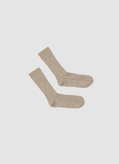 Cora Cashmere Socks in Oat