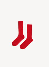 Cora Cashmere Socks in Poppy Red
