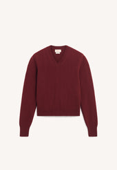 Sligo V-Neck in Burgundy