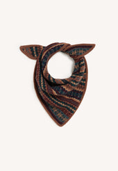 Fairisle Cashmere Foulard in Hazelnut Multi