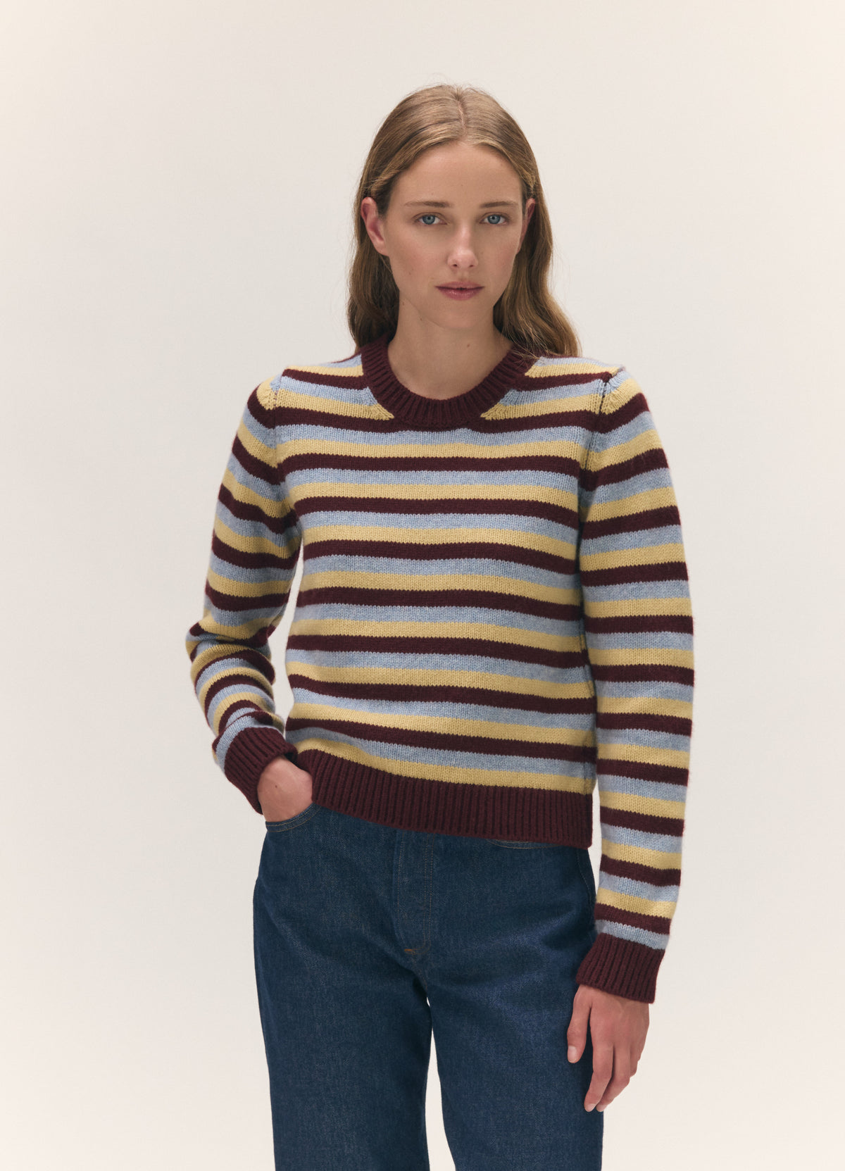 Rosha Shrunken Crewneck Burgundy Vintage &