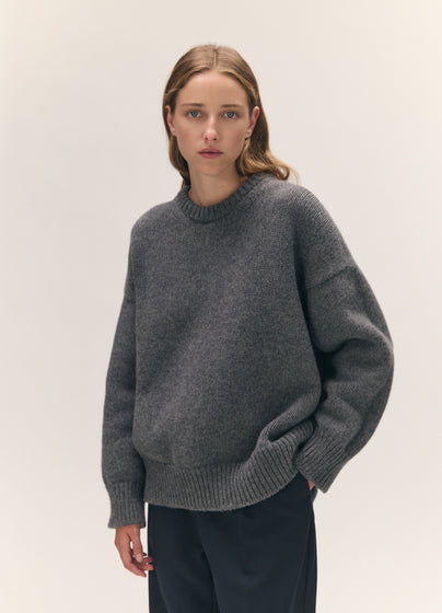 Caragh Crewneck in Derby Grey