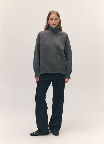 Caragh High Neck in Derby Grey