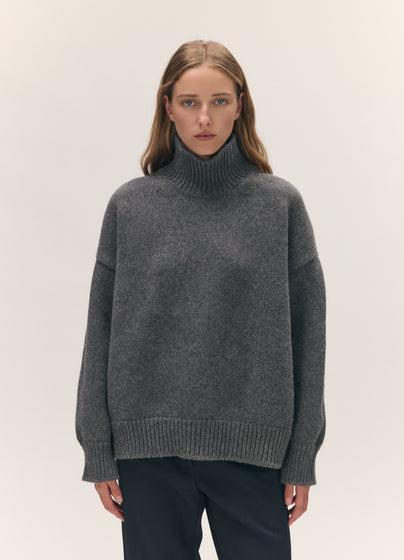 Caragh High Neck in Derby Grey