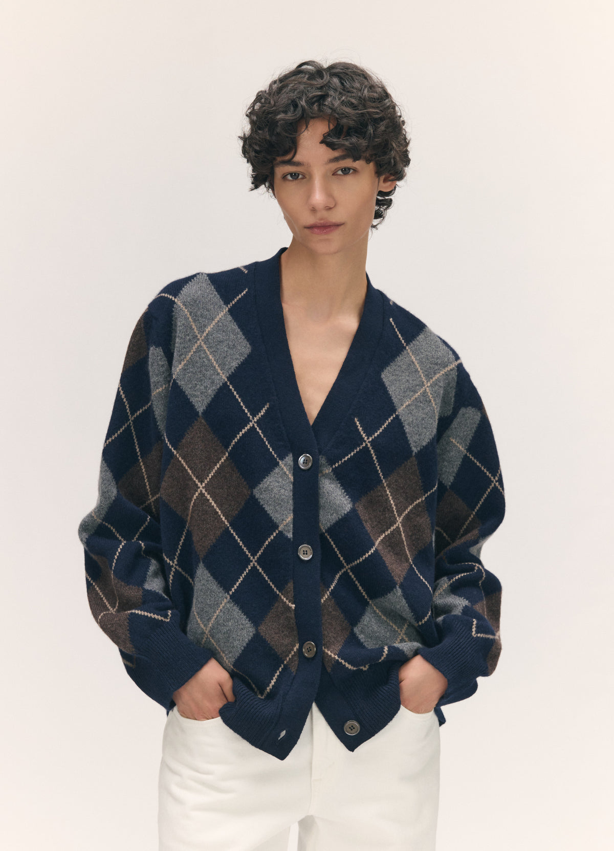 Ava Argyle Cardigan Brown