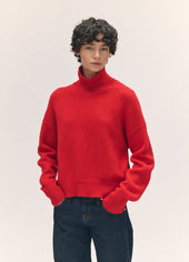 Sora Lambswool High Neck in Poppy Red