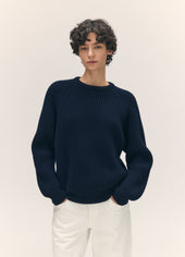 Rowan Rib Crew in Navy