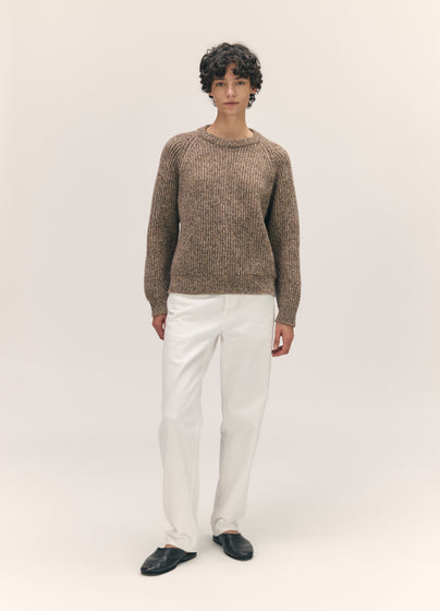 Rowan Rib Crew in Brown Marle