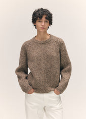 Rowan Rib Crew in Brown Marle