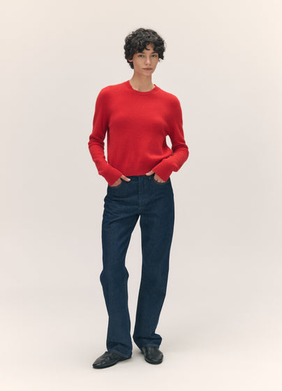Sligo Crewneck in Poppy Red