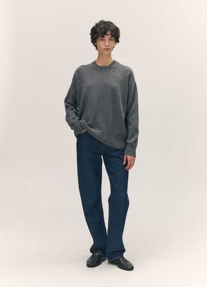 Innes Slouch Crewneck in Grey
