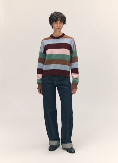 Sora Crewneck in Multistripe