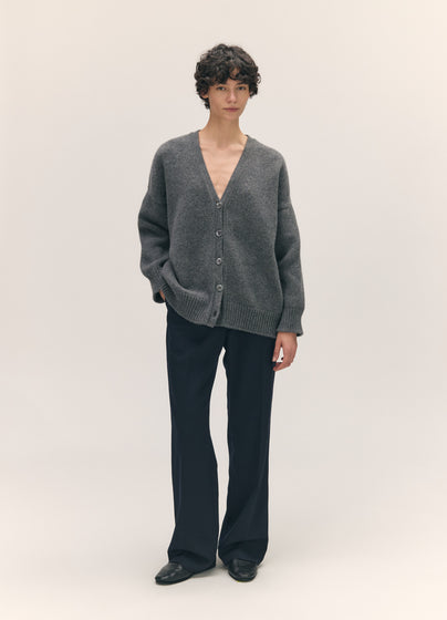 Caragh V-Cardigan in Derby Grey