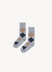 Argyle Socks in Grey