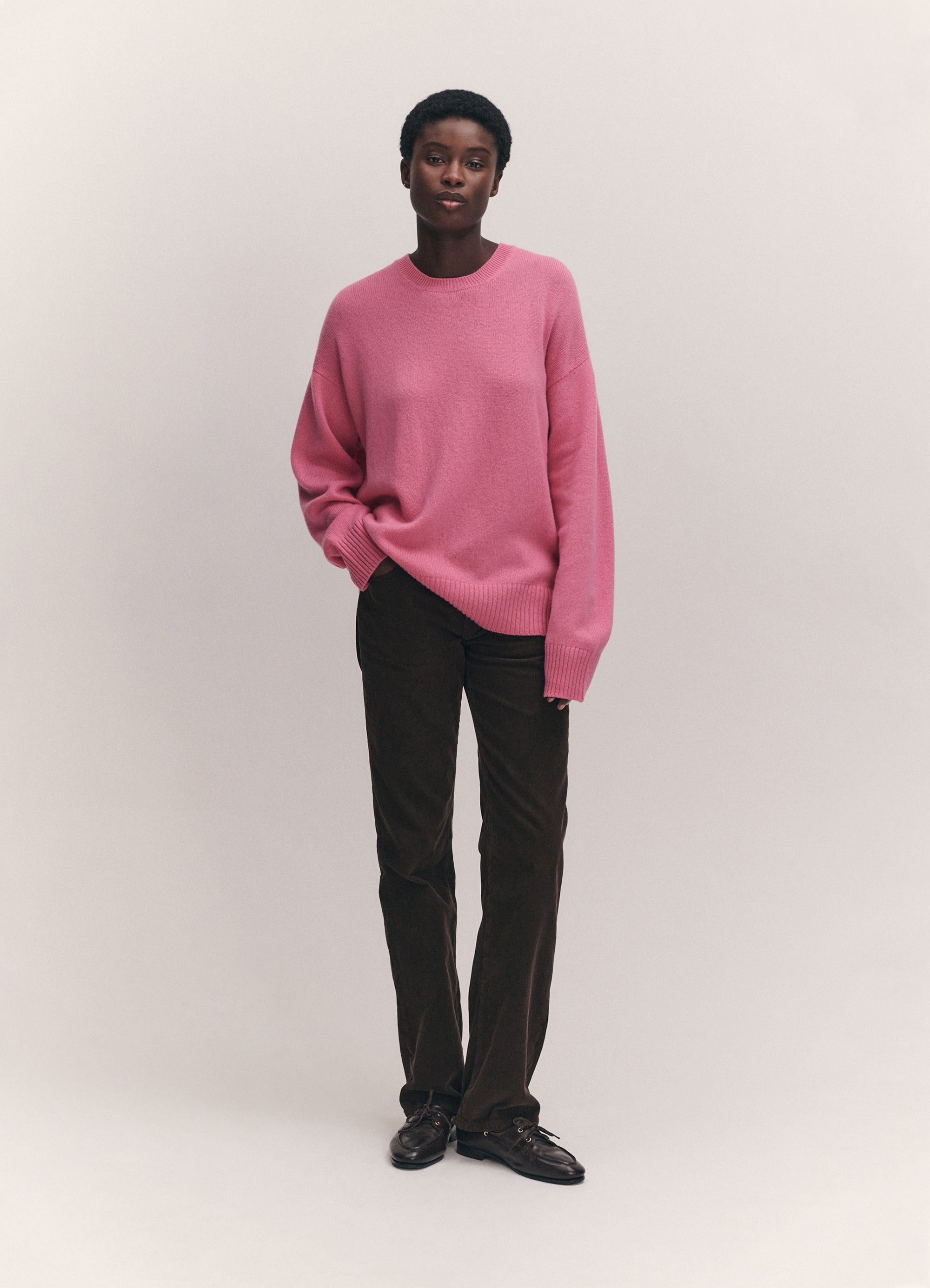 Innes Slouch Crewneck in Pink – &Daughter