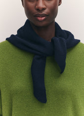 XL Cashmere Foulard in Navy