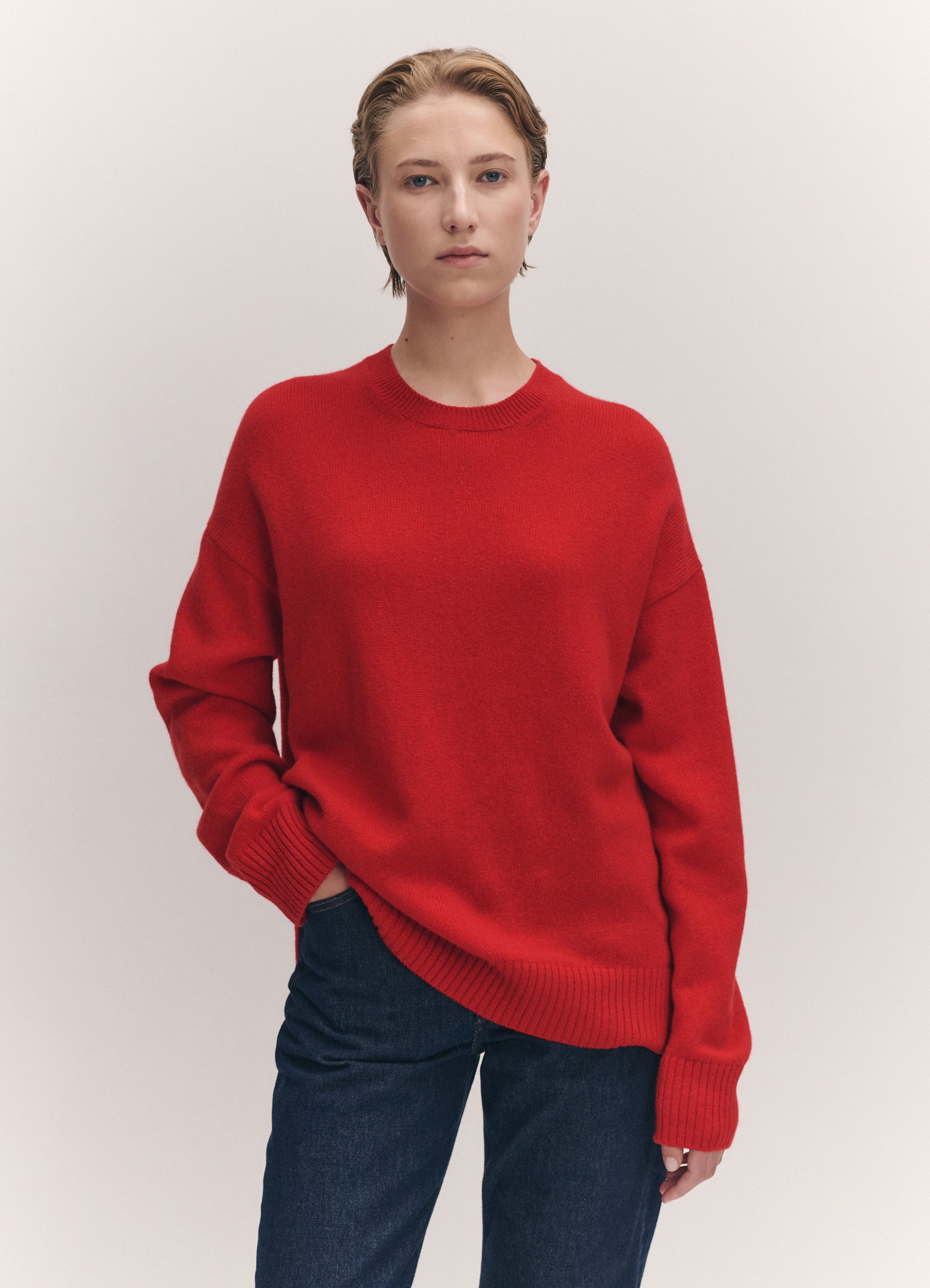 Innes Slouch Crewneck Poppy