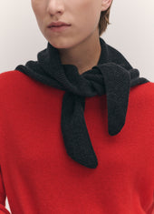 XL Cashmere Foulard in Charcoal