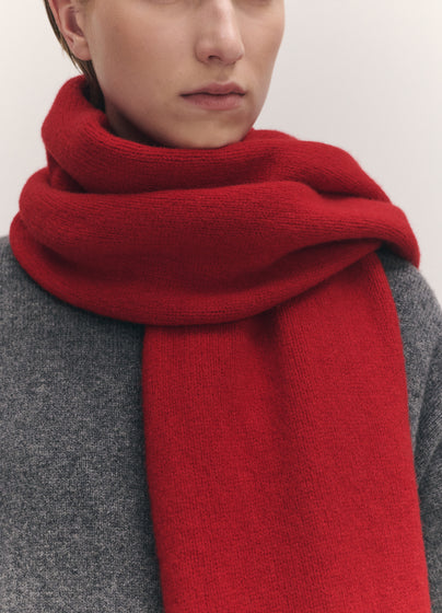 Brea Blanket Scarf in Ruby Red