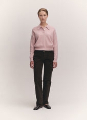Edie Polo Shirt in Pale Pink