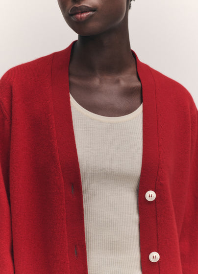 Ava Cardigan in Ruby Red