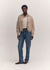 Winny Collared Jacket in Dark Natural