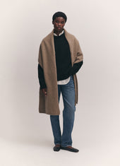 Brea Blanket Scarf in Dark Natural