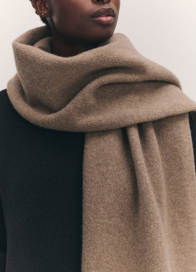 Brea Blanket Scarf in Dark Natural