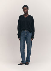 Tahra Cashmere V-Neck in Black