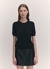 Emer Cashmere T-Shirt in Black