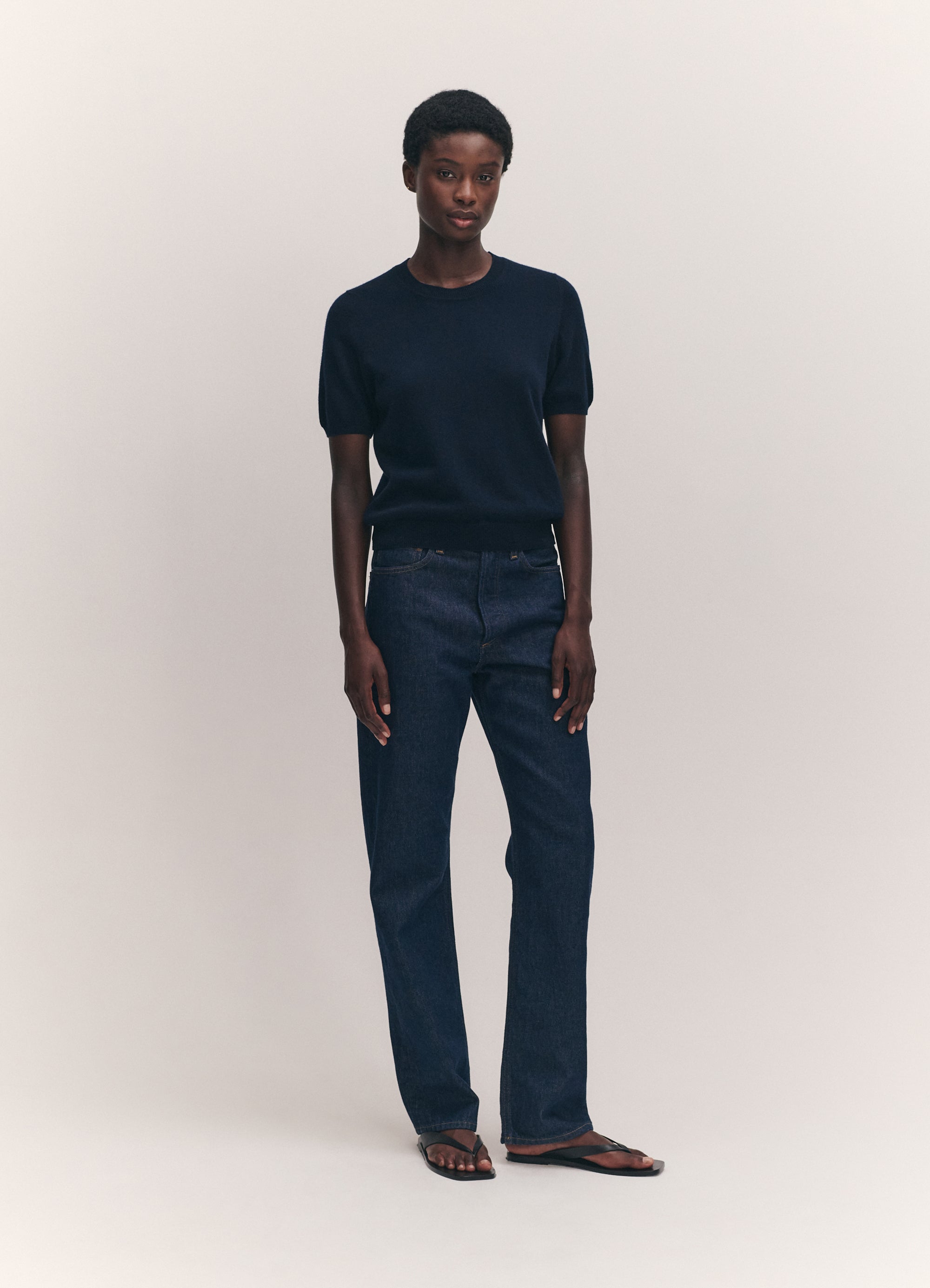 Emer Cashmere T Shirt Dark