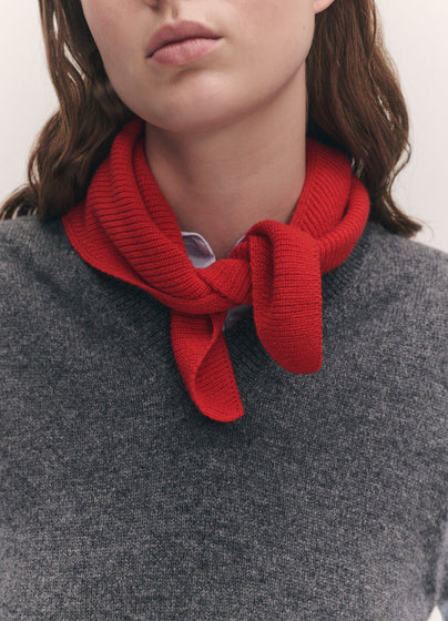 Fionn Cashmere Foulard in Poppy Red
