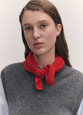Fionn Cashmere Foulard in Poppy Red