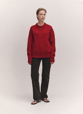Balla Crewneck in Ruby Red