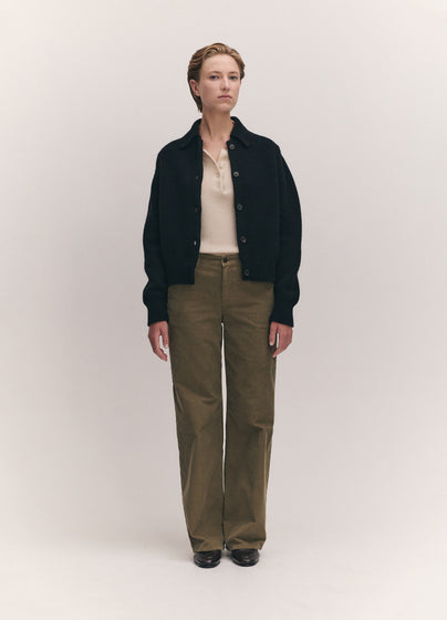 Winny Collared Jacket in Black