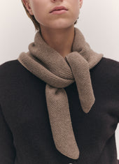 XL Cashmere Foulard in Dark Natural